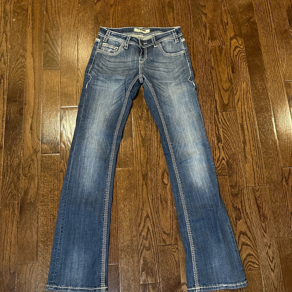Rock & Roll denim, mid rise riding jeans